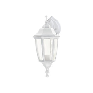 Arbotante tipo farol suspendido blanco, lámpara no incluida