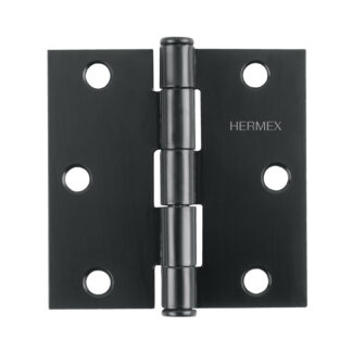 Bisagra cuadrada 3', acero negro, cabeza plana, Hermex