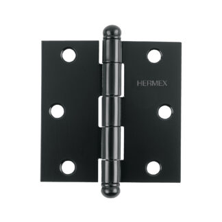 Bisagra cuadrada 3', acero negro, cabeza redonda, Hermex