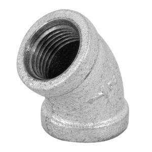 Codo 45° acero galvanizado de 1/2′, Foset