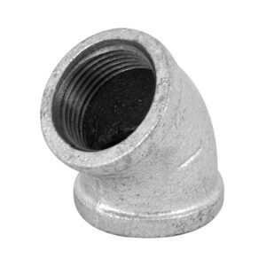 Codo 45° acero galvanizado de 1′, Foset