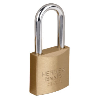Candado de hierro color latón 25 mm, largo, caja, Basic
