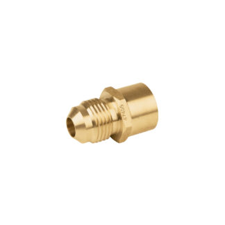 Conector flare soldable de latón, 3/8' x 1/2', Foset