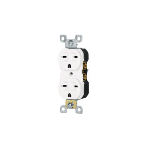 Contacto dúplex, cara de chino, Standard, blanco, Volteck