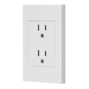 Placa armada contacto dúplex, 3 módulos, Española, blanco