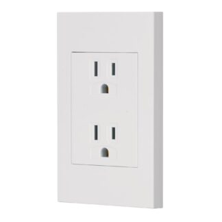 Placa armada contacto dúplex, 3 módulos, Española, blanco