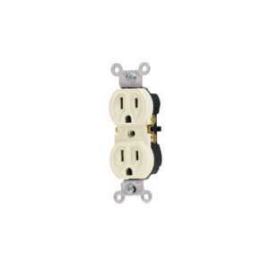 Contacto dúplex, 2 polos 3 hilos, Standard, marfil, Volteck