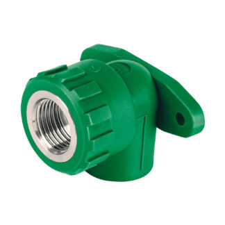 Codo oreja 90° PPR de 1/2' hembra con inserto metálico