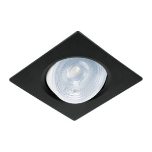 Luminario de LED 5 W empotrar cuadrado negro spot dirigible