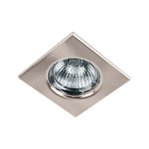 Luminario cuadrado satín spot fijo, lámpara no incluida