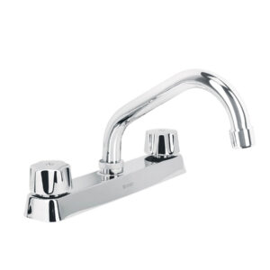 Mezcladora corta 8′ p/fregadero manerales hex car compresión