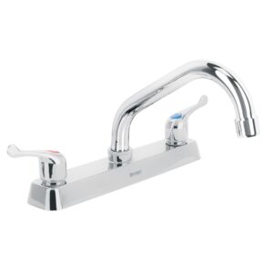 Mezcladora 8′ p/fregadero, cuello corto, manerales palanca