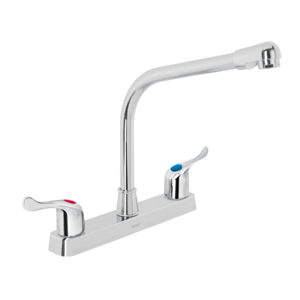 Mezcladora plástica 8′ cuello cobra para fregadero, palanca