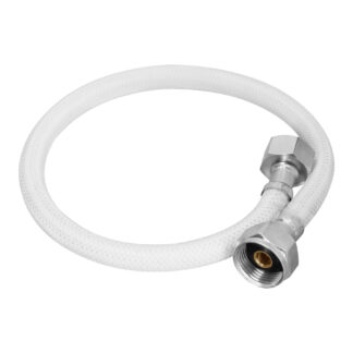 Manguera para WC, vinilo blanco, 1/2' x 7/8', 50 cm, Foset