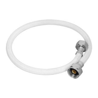 Manguera para WC, vinilo blanco, 1/2' x 7/8', 60 cm, Foset