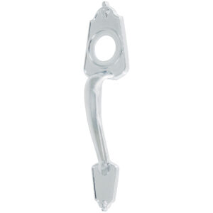 Chapetón metálico para puerta, acabado cromo mate