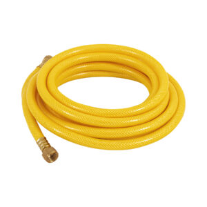 Manguera para gas 3/8′ flexible amarilla de 5 m, c/conexión