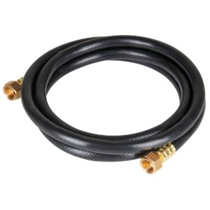 Manguera para gas 3/8′ flexible negra de 1 m, con conexión