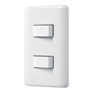 Placa armada con 2 interruptores sencillos, Volteck Basic
