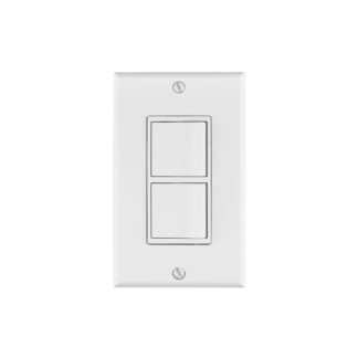 Placa armada con 2 interruptores sencillos, línea Classic