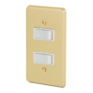 Placa armada 2 interruptores sencillos, línea Económica