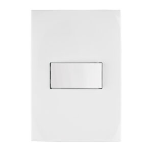 Placa armada con interruptor sencillo, línea Oslo, blanco