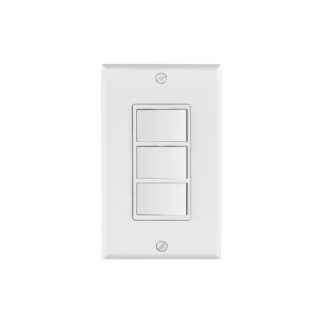 Placa armada con 3 interruptores sencillos, línea Classic