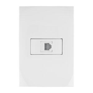 Placa armada con entrada para teléfono, línea Oslo, blanco