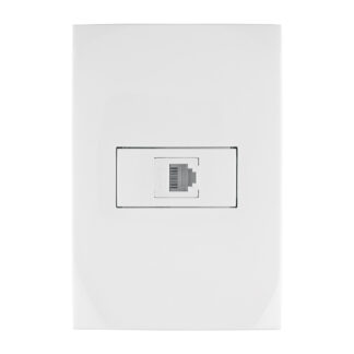 Placa armada con entrada para teléfono, línea Oslo, blanco