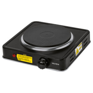 Parrilla eléctrica quemador tipo disco, negra, Volteck