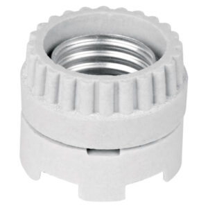 Portalámpara de porcelana, tipo anuncio, Volteck