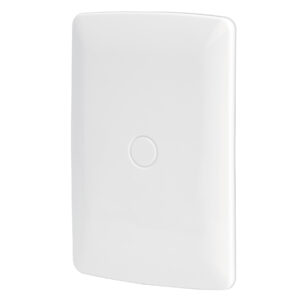 Placa de ABS, ciega, línea Italiana, color blanco, Volteck