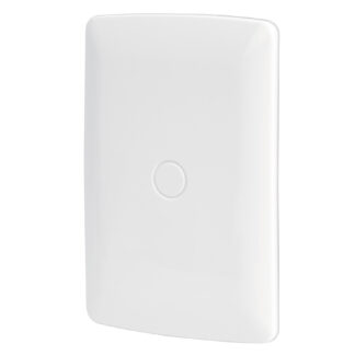 Placa de ABS, ciega, línea Italiana, color blanco, Volteck