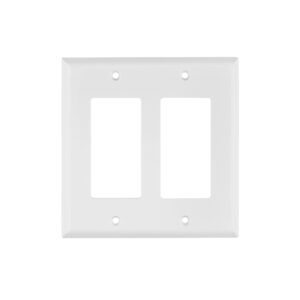 Placa 2 ventanas, de policarbonato, línea Classic, Volteck