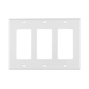 Placa 3 ventanas, de policarbonato, línea Classic, Volteck