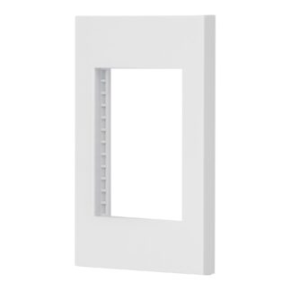 Placa 1 ventana, 3 módulos, línea Española, color negro