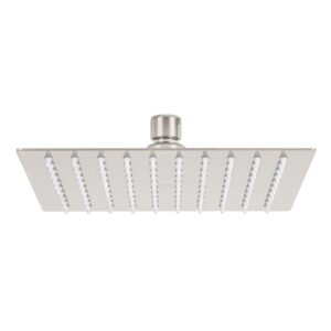 Regadera satín 8′ plato cuadrado delgado sin brazo, Riviera