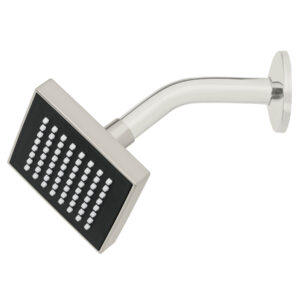 Regadera cuadrada ABS 4′ acabado satín con brazo, Foset