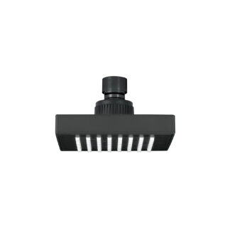 Regadera cuadrada ABS 4' acabado negro mate sin brazo, Foset