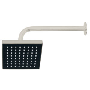 Regadera cuadrada ABS 6′ acabado satín con brazo, Foset