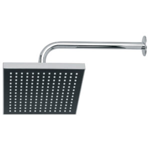 Regadera cuadrada ABS 8′ acabado cromo con brazo, Foset