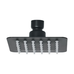 Regadera cuadrada 4′, acero inox, sin brazo, negro, Tubig