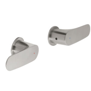 Juego de 2 manerales para regadera, satín, Foset Riviera