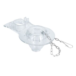 Sapo para WC de 2', PVC transparente con cadena inoxidable