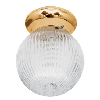 Luminario decorativo 19x16 cm pantalla cristal, sin lámpara