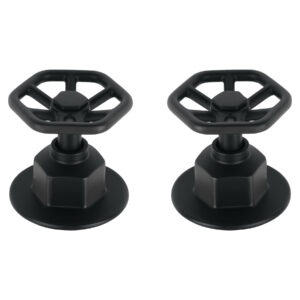 Juego de 2 manerales para regadera, volante, negro, Tubig