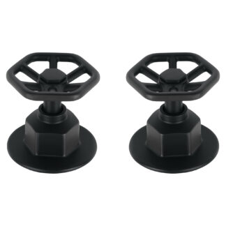 Juego de 2 manerales para regadera, volante, negro, Tubig
