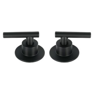 Juego de 2 manerales para regadera, palanca, negro, Tubig