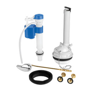 Jgo de reparación p/WC, c/válv ajuste y tornillos metálicos