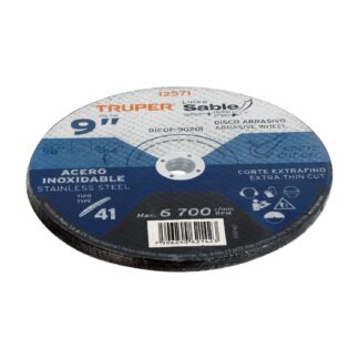 Disco Tipo 41 de 9' x 2 mm corte fino acero inox, Sable